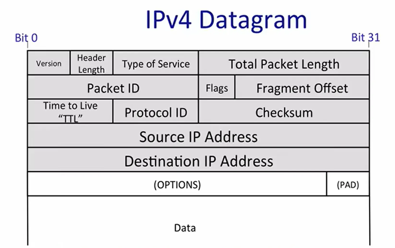 IPv4 数据报头部结构